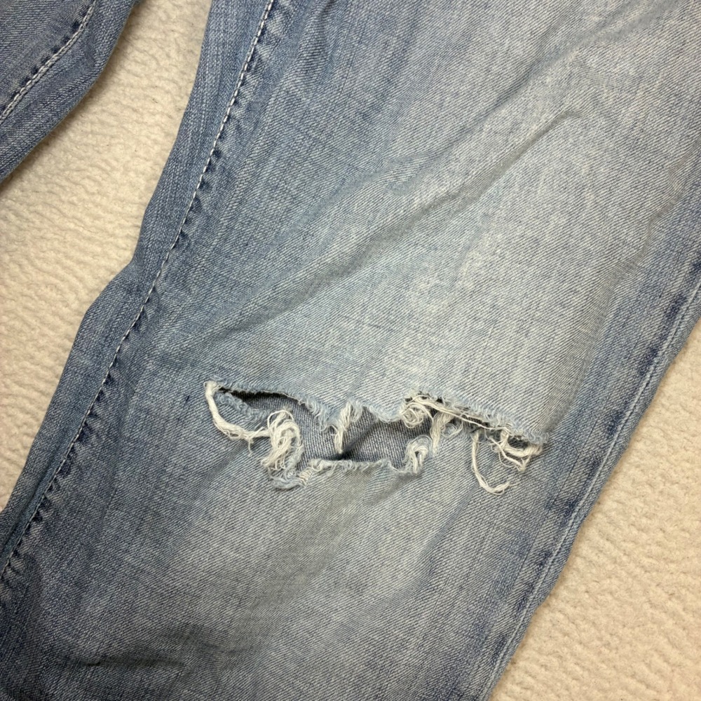 BKE Tyler Bootleg Jeans Men 34x34 Blue Fade Whiskered Distressed Western Bootcut - Picture 10 of 10